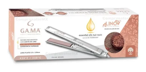 Alaciadora Cabello Profesional Ga.ma Elegance Lino Cerámica Color Blanco