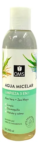 Agua Micelar Oms Aloe Vera + Zea Mays Hidrata Y Calma 200 Ml