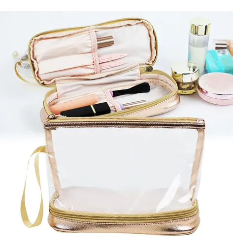 Bolsa De Maquillaje Transparente Portátil Con Cierre De Pvc