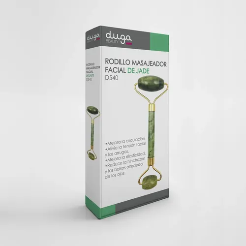 Rodillo Masajeador Facial De Jade Duga Rodillo Doble D540