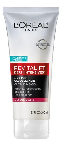 Gel Limpiador L’oreal Paris Revitalift Con 3,5% De Ácido Gli Todo Tipo De Piel Día/noche
