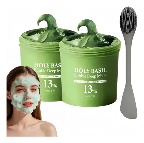 2026  Holy Basil Bubble Deep Mask 90g Tipo De Piel Grasa