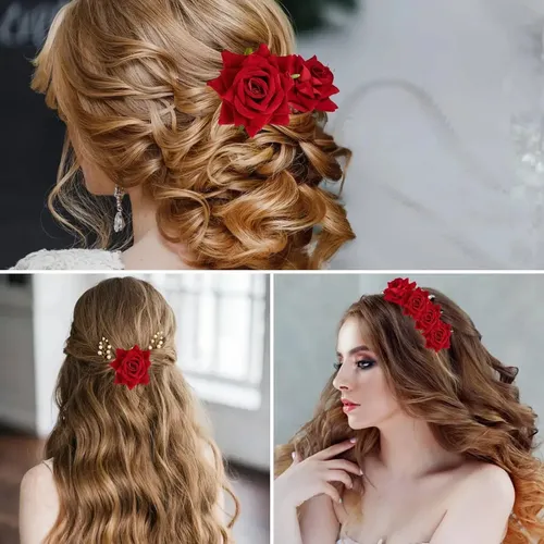 Zg 4 Pinzas De Pelo Con Forma De Flor