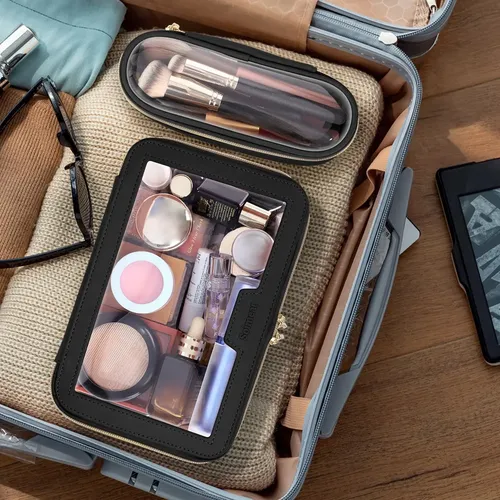 Bolsa De Maquillaje Transparente De Viaje Con Bolsa De [
