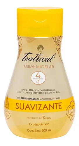 Teatrical Agua Micelar Extracto De Rosas Suavizante 600ml