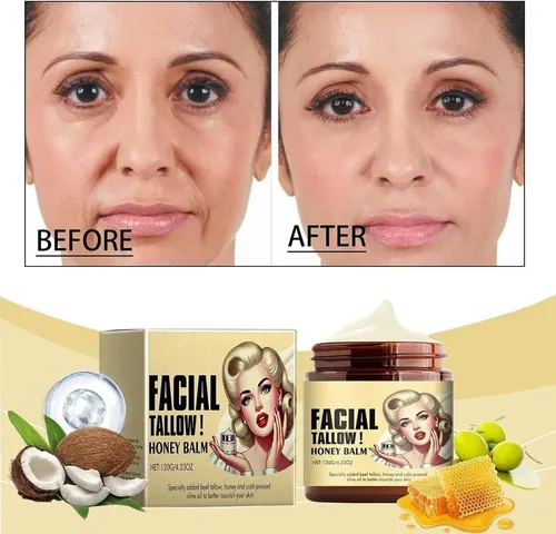 De Bálsamo De Sebo De Res Batido Y Miel, Crema Facial Con
