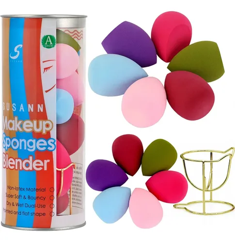 Set De Esponjas Para Maquillaje S Susann Con Soporte 12 Piez