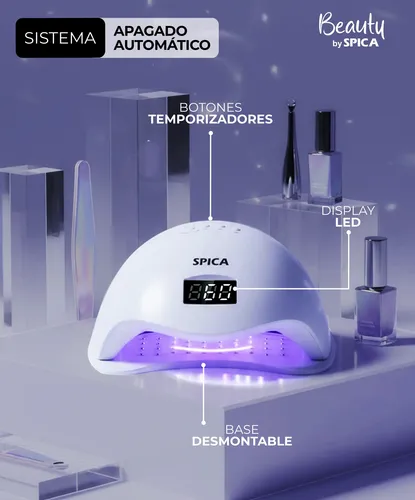 Cabina Led De Uñas 48w Spica S-210 Luz Uv Secador Manicura