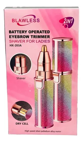 Depiladora Eléctrica 2 En 1 Para Cejas, Nariz Y Axilas, Color Rosa