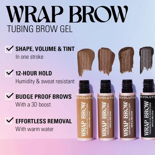 Gel Tintado Para Cejas Revolution Wrap Brow Dark Brown