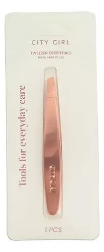 Pinza Para Depilar Cejas City Girl Punta Diagonal Rosa Goold