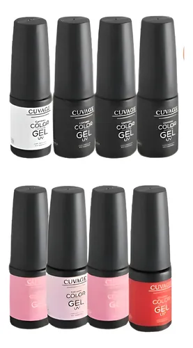 Kit 8 Esmaltes Mini Semipermanentes Gel Led/uv Cuvage