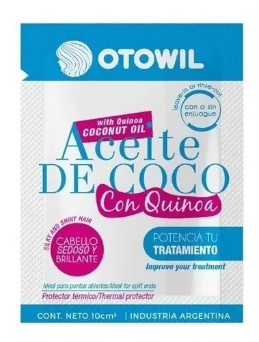 Tratamiento Capilar Otowil Aceite De Coco Y Quinoa Caja X48
