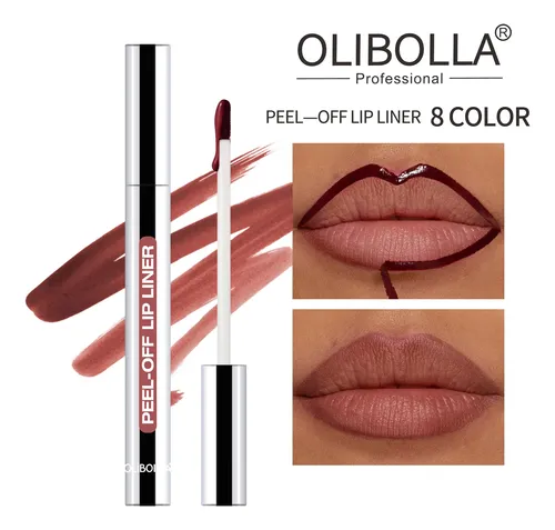 Olibolla Set 8 Delineador Peel Off Labial Agua Resistente