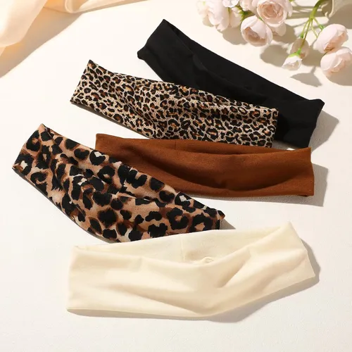 5 Diademas Con Estampado Animal, Accesorios Para El Cabello