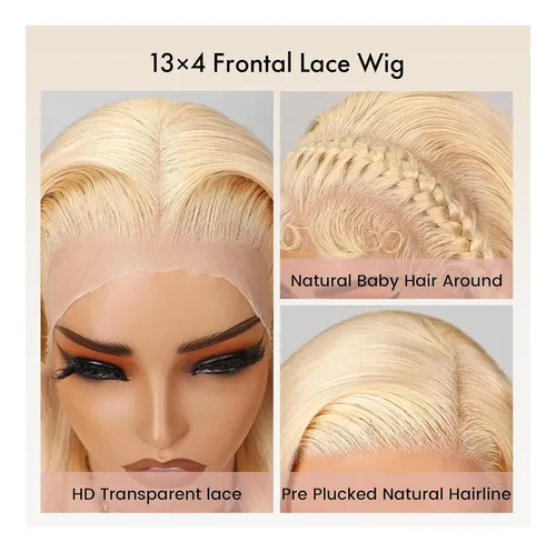 Frontal De Encaje Rubia, Elegante Y Versátil.peluca