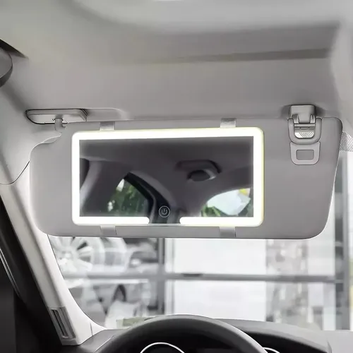 Espejo Con Luz Led Para Maquillaje Autos Usb Recargable