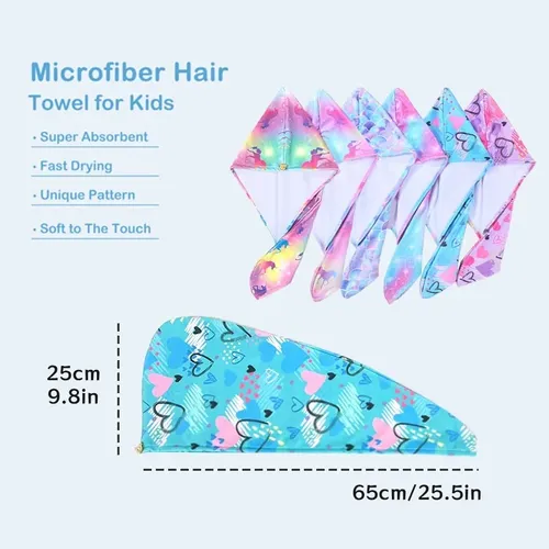 Gorro De Secado Para Niños Arcoíris Grueso Y Absorbente[u]