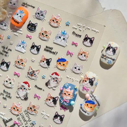 Prima Stickers 3d For Uñas Diseño Kawaii Autoadheribles