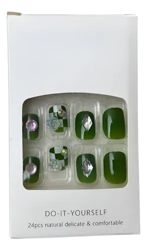 Uñas Press On Nails Acrilico X 24 Unidades Practicas Fantasy