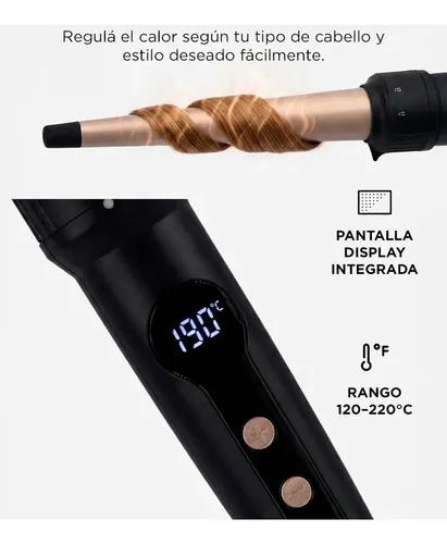 Buclera De Pelo Rizador Gadnic Con Ajuste De Temperatura