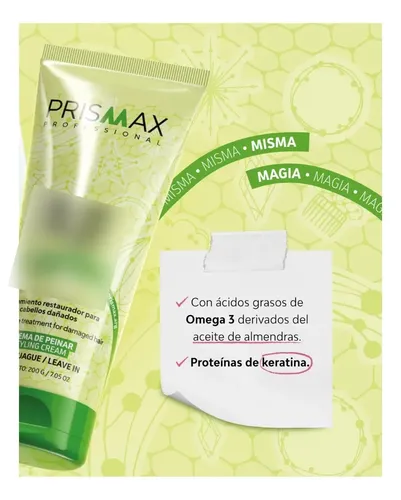 Prismax Repair Magic Crema De Peinar Sin Enjuague 200g Local