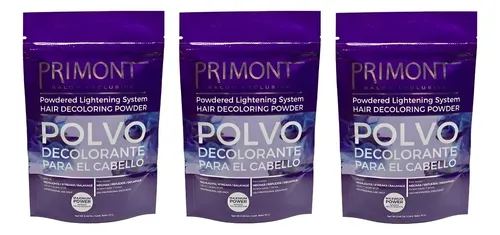 Kit X3 Polvo Decolorante Para Mechas Reflejos Primont X 70gr