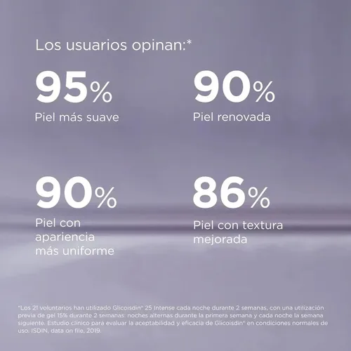 Gel facial Glicoisdin 25 con efecto exfoliante intenso con ácido glicólico, 50 g, Isdin