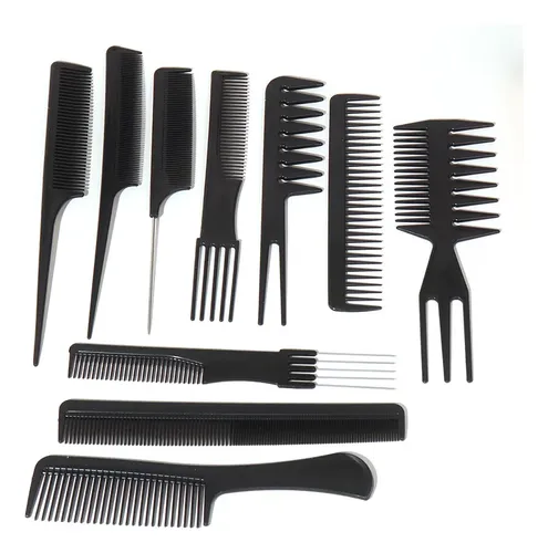 Set 10 Peines Profesionales For Peluquería Y Estilismo