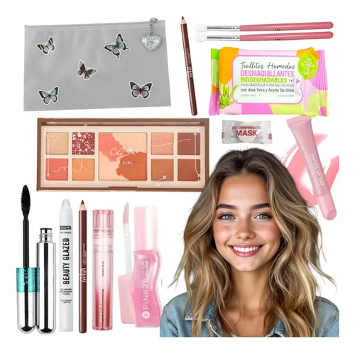 Kit Maquillaje Niña Adolescente Tono Suave E Intenso Make Up