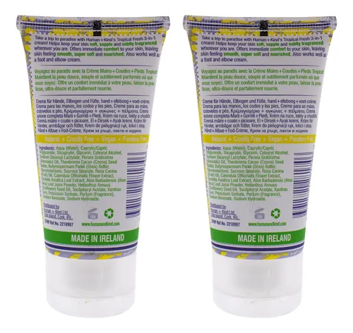 Crema Para Manos, Codos Y Pies, Tropical Fresh, Paquete De 2