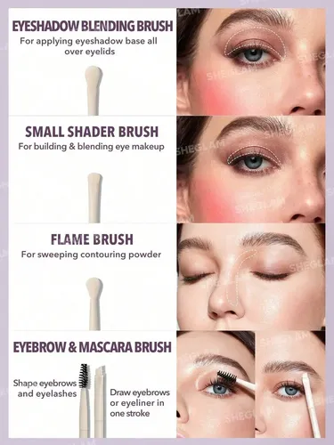 Sheglam Pro Core Set 8 Brochas Maquillaje Portátil