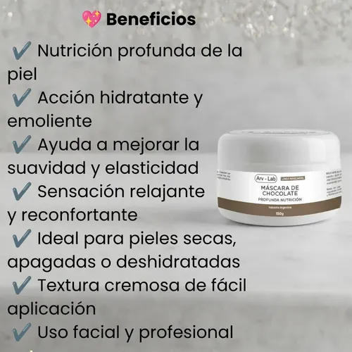 Mascara De Chocolate Facial Nutrición Profunda Arvensis Full