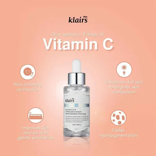 Sérum Vitamina C Dear Klairs Freshly Juiced 35ml Antimanchas Vegano