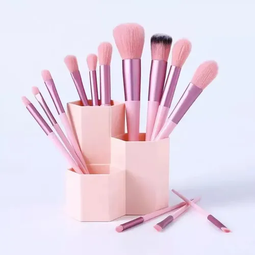 Kit Profissional De Pincéis De Maquiagem Com 13 Peças Em