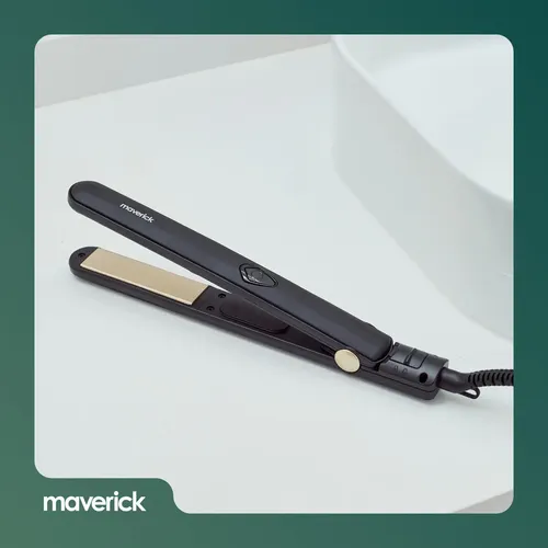 Planchita Para El Pelo Maverick Color Negro