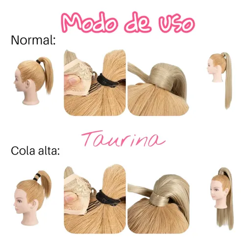 Ponytail Coleta Super Larga 80cm Opaca Taurina P001