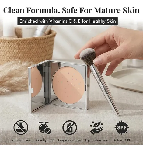 Polvo Compacto Corrector 4 En 1 Para Piel Madura