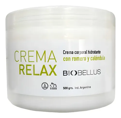 Crema Masajes Relax Biobellus Con Romero Y Caléndula 500gr