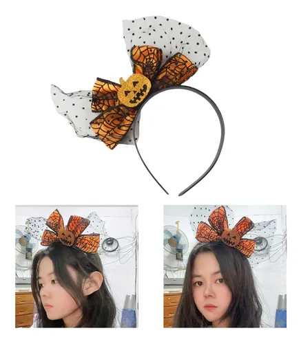 Hy Halloween Calabaza Diadema Mujeres Niñas Elástico –