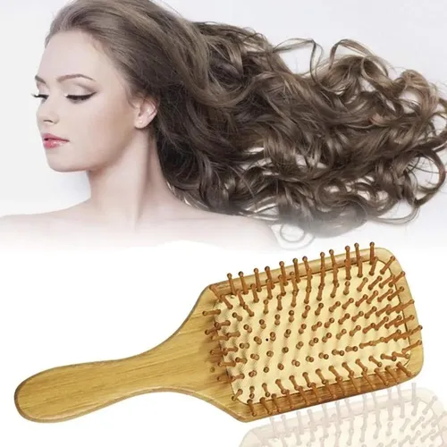 Cepillo De Pelo Bamboo Comb, Peine De Masaje, *a