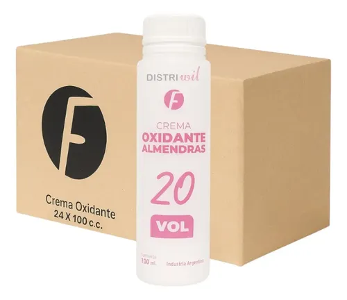Pack Crema Oxidante 20Vol Almendras Frilayp X24 Unidades X100ml Cada Una – Uso Profesional Ideal Salon Belleza Estetica Peluqueria – Desarrolla Color Reflejos – Proporciona Cobertura Canas