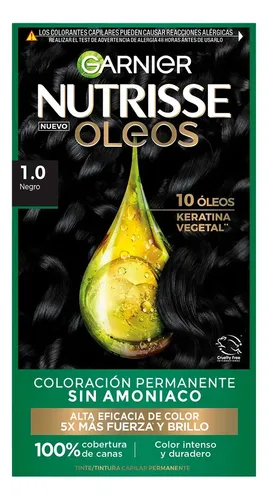 Kit Tintura Permanente Nutrisse Oleos Garnier Tono 1.0