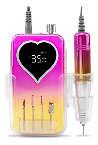 Taladro De Uñas Eléctrico 0-35000 Rpm Recargable Con Cable