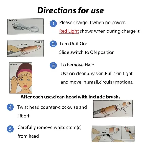 Lápiz Para Cejas, Recargable,indolora, Suave Y Precisa Blanco