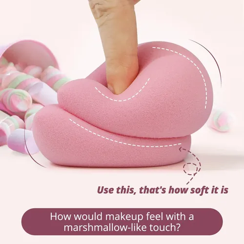 Set De 2 Esponjas De Belleza De Color Rosa Sin Látex De Beak
