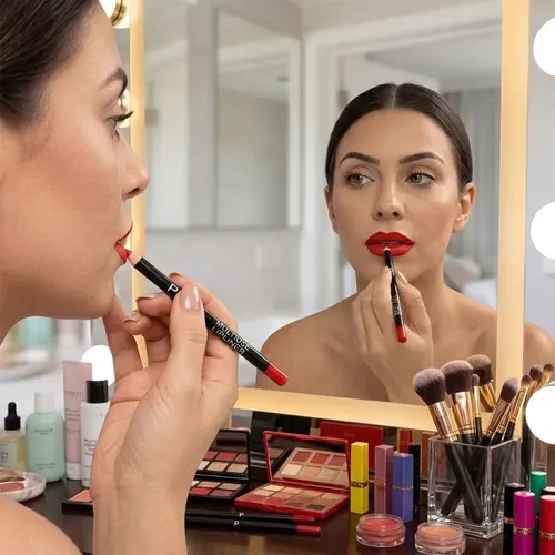 Lapiz Delineador De Labios Pink 21 Multiuso Make Up X1