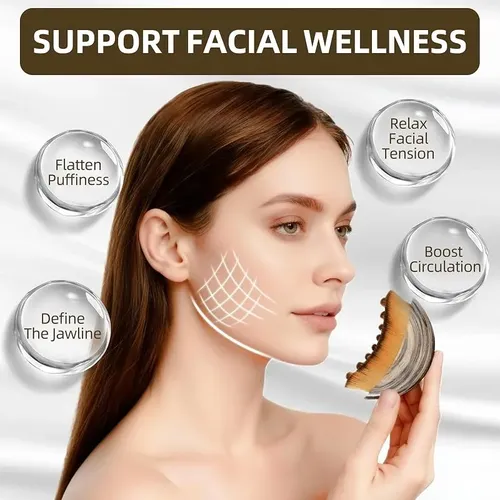 Nuevo Set De Brochas Faciales Y Gua Sha Para Contorno Linfát