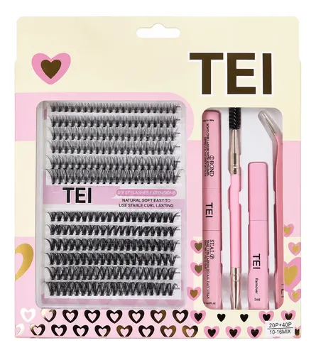 Kit Completo Pestañas Postizas Tei 20+40p 10-16mm Cluster