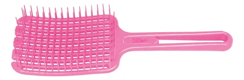 Cepillo Desenredante Antifrizz Flexible Rulos Lacio Eurostil Color Celeste